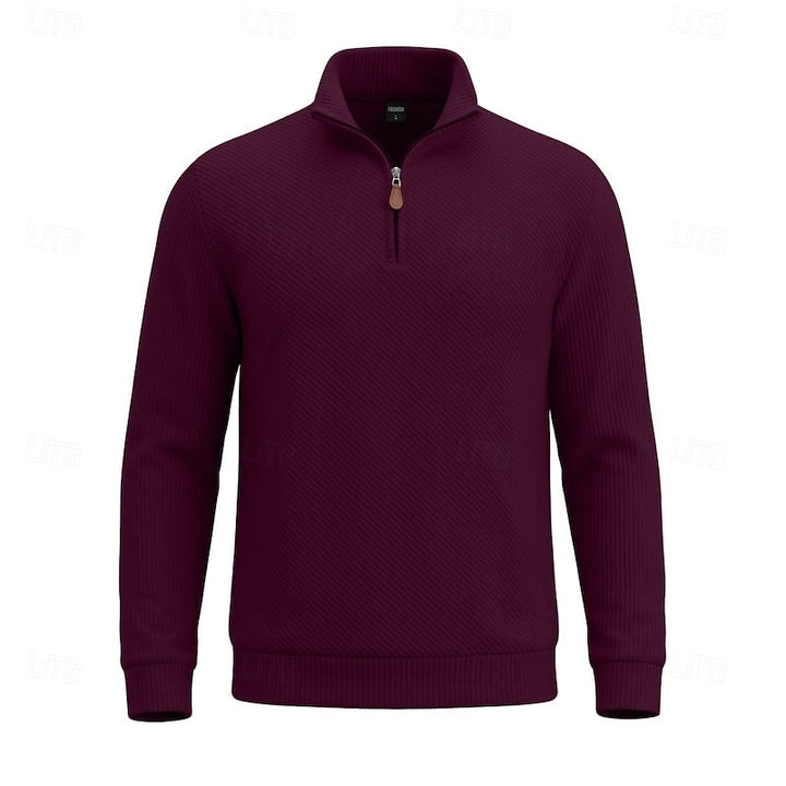Vladimir | Sweater texturado con cierre al cuello