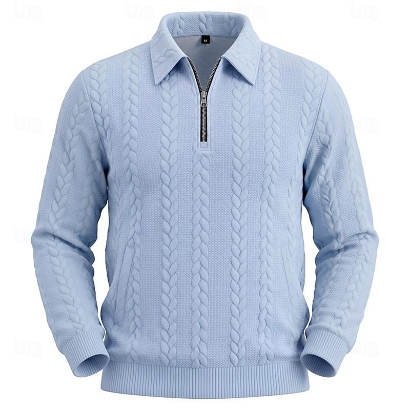 Danilo | Sweater texturado con cierre al cuello