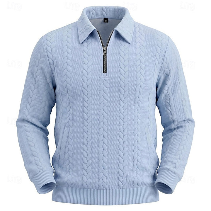 Danilo | Sweater texturado con cierre al cuello