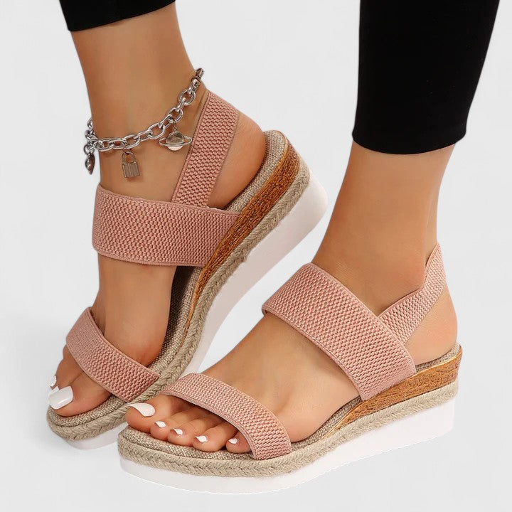 Evelyn | Sandalias con plataforma de yute