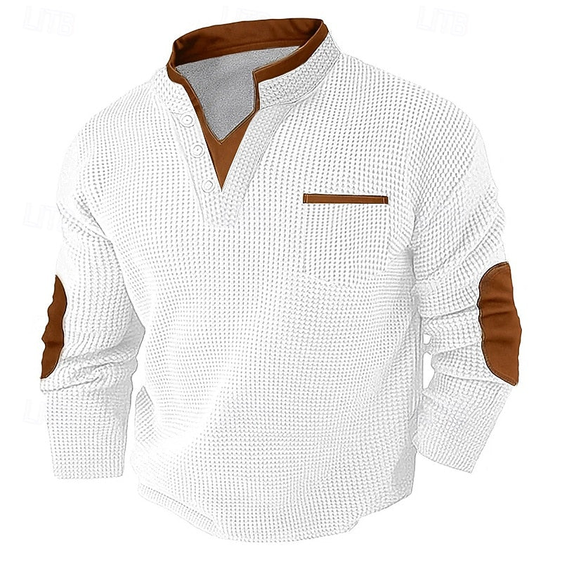 Vladimir | Polerón henley de textura waffle
