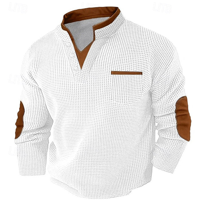 Vladimir | Polerón henley de textura waffle