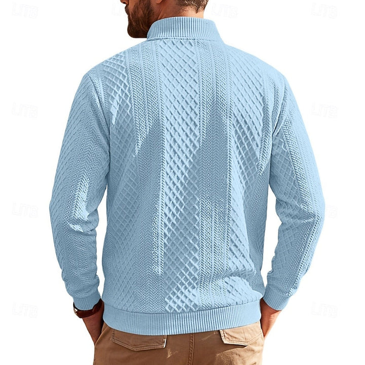 Ezio | Sweater texturado con cierre corto