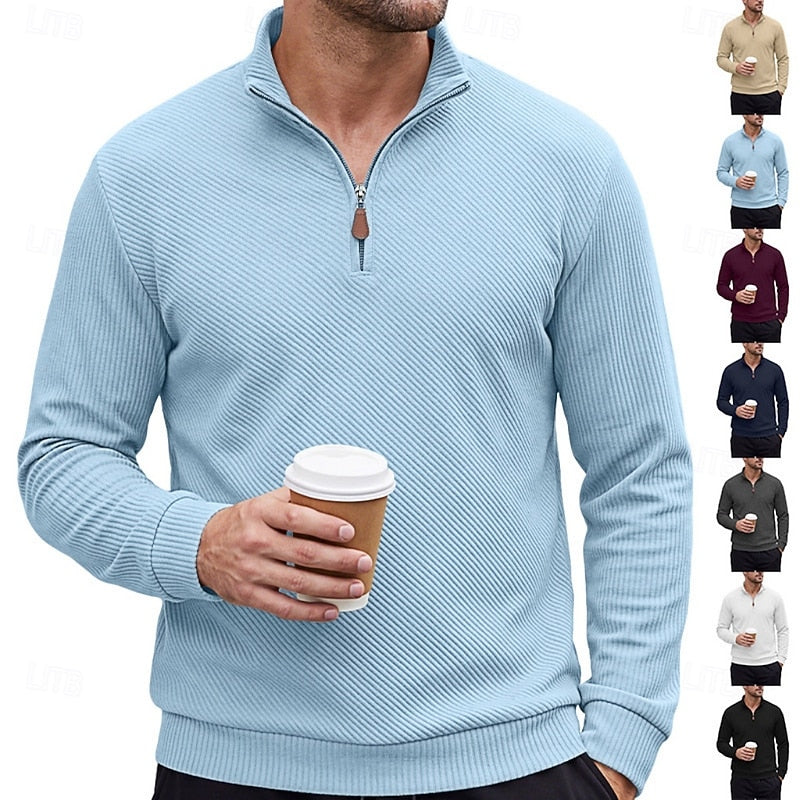Vladimir | Sweater texturado con cierre al cuello