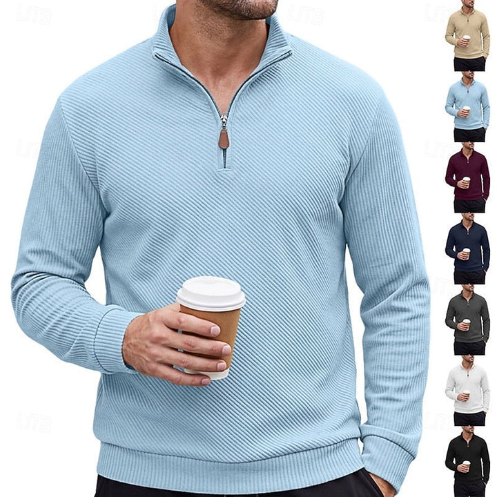 Vladimir | Sweater texturado con cierre al cuello