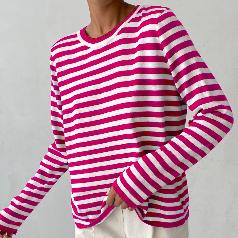 Poulette | Polera de rayas manga larga corte holgado