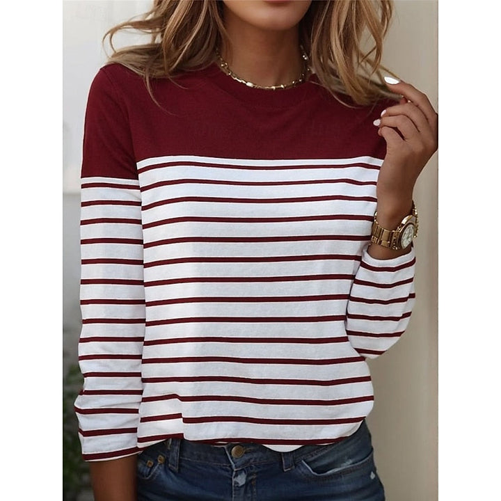 Yamilet | Polera a rayas de manga larga