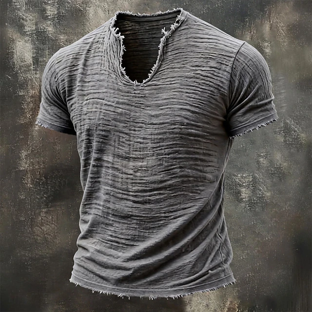 Gerald | Polera de cuello muesca con textura