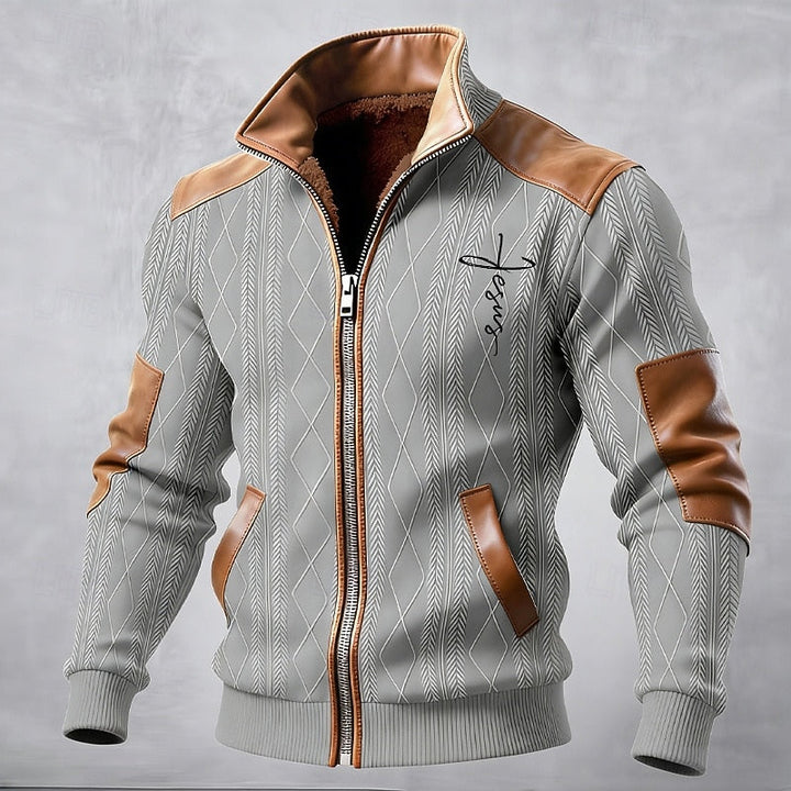 Edgardo | Chaqueta de cuello alto con detalles en contraste