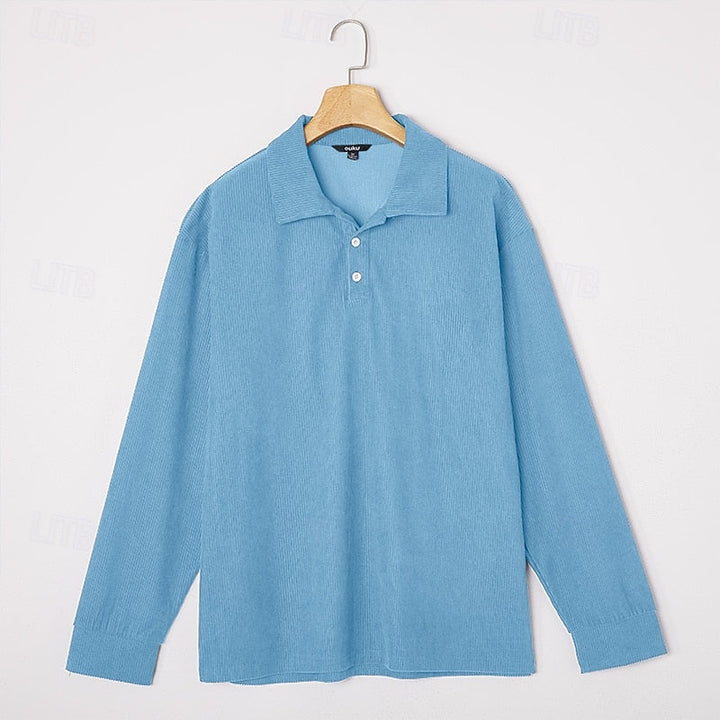 Eric | Polera polo texturizada de manga larga