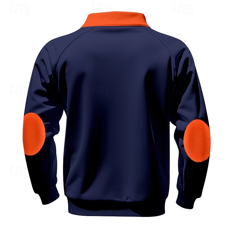 Romualdo | Pullover medio cierre en bloques de color
