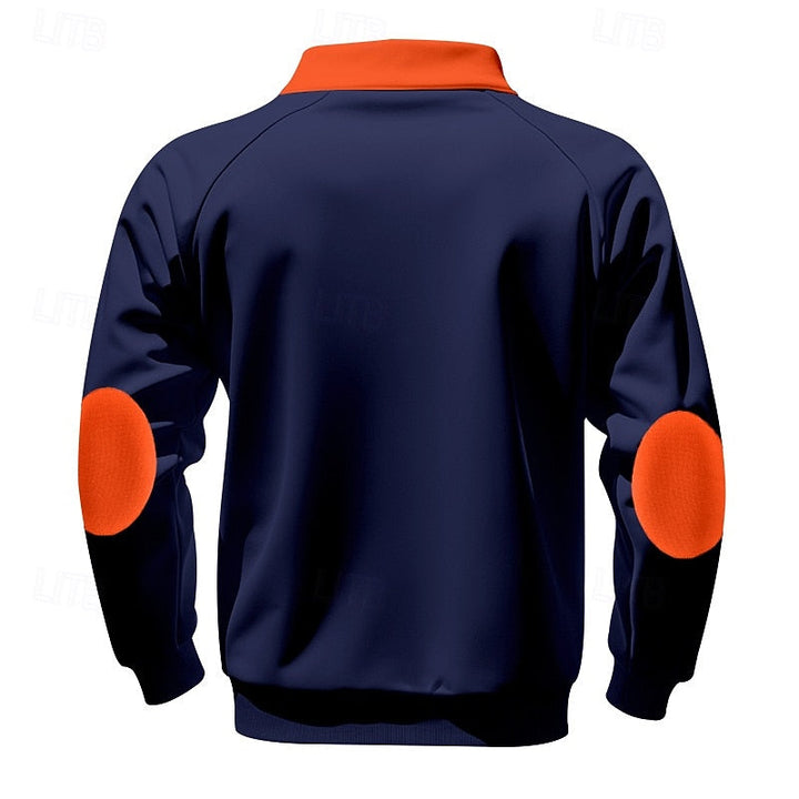 Romualdo | Pullover medio cierre en bloques de color