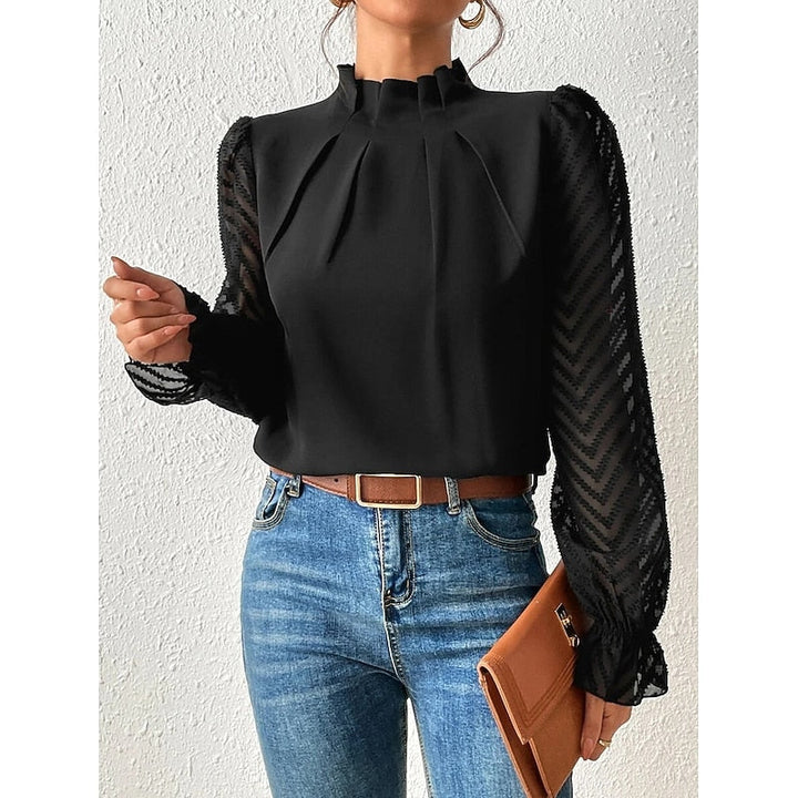 Corina | Blusa elegante de cuello alto