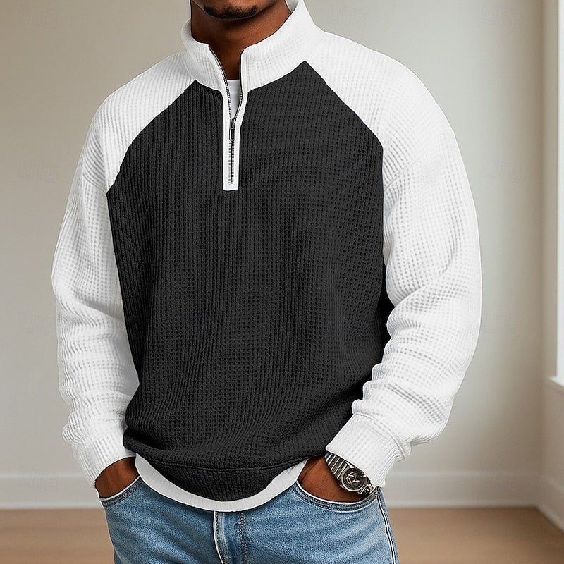 Axel | Sweater con cierre en el cuello texturado