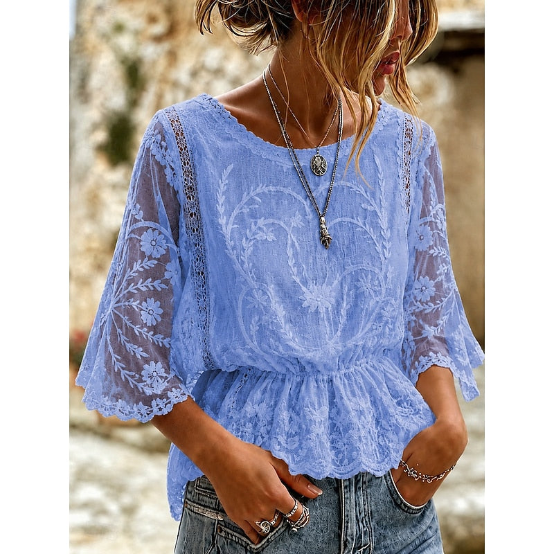 Kalfuray | Blusa peplum bordada