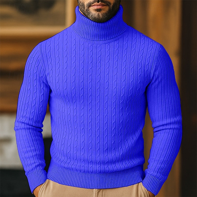 Reinaldo | Sweater cuello alto de punto trenzado