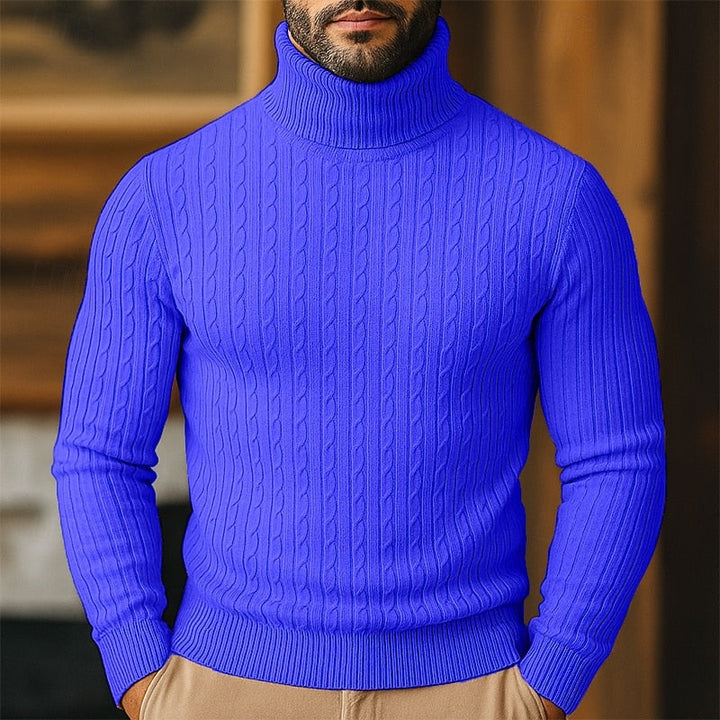 Reinaldo | Sweater cuello alto de punto trenzado