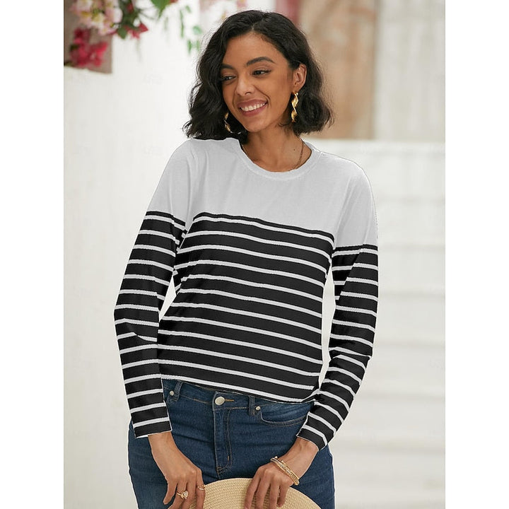 Yamilet | Polera a rayas de manga larga