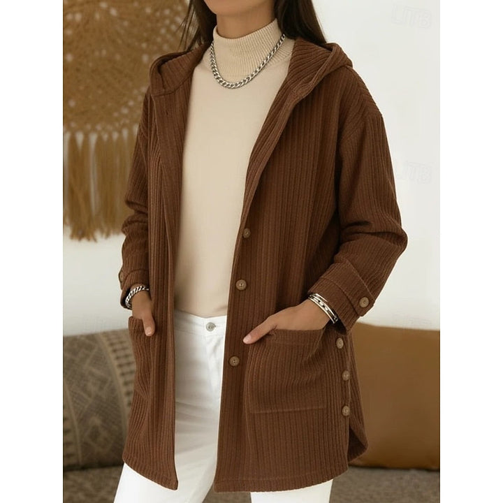 María Teresa | Abrigo con capucha y botones