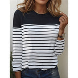 Yamilet | Polera a rayas de manga larga