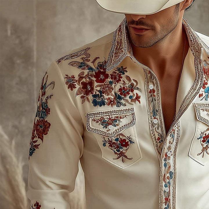 Aniceto | Camisa bordada estilo western