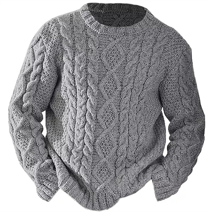 Emiliano | Sweater de punto trenzado cuello redondo