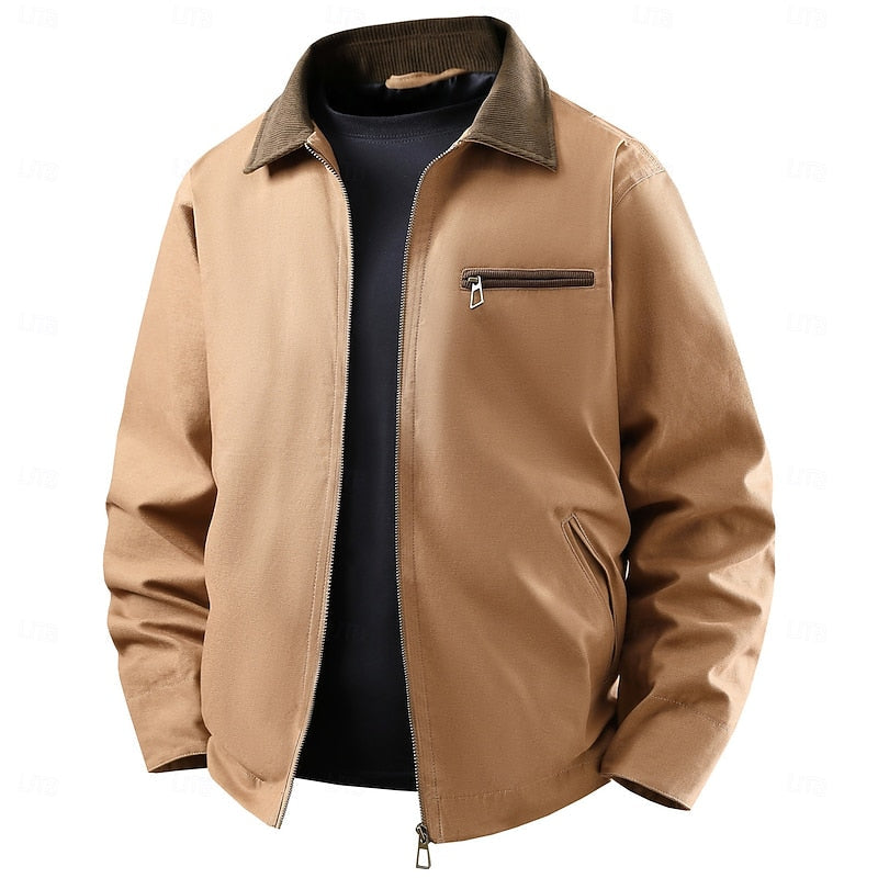 Ayün Kurü | Chaqueta casual con cuello de contraste
