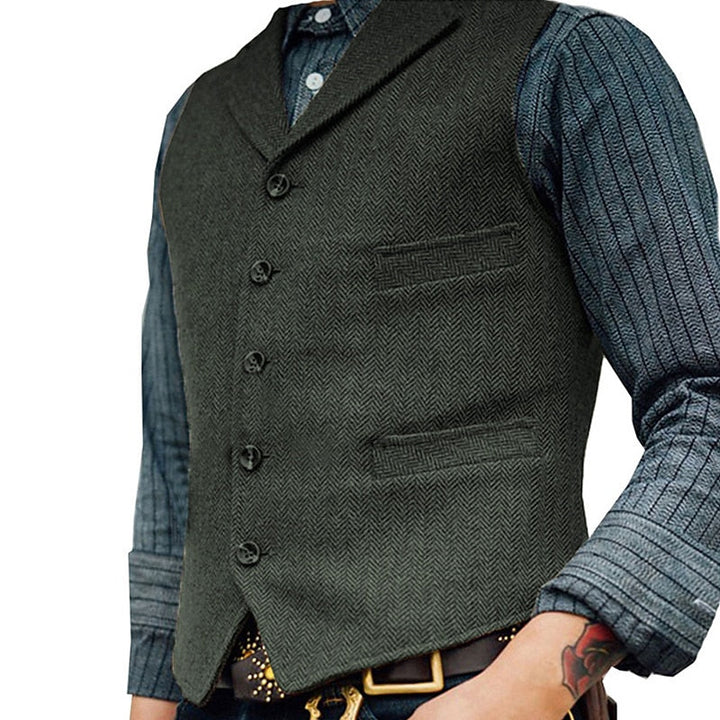 Víctor | Chaleco de vestir espiga para hombre