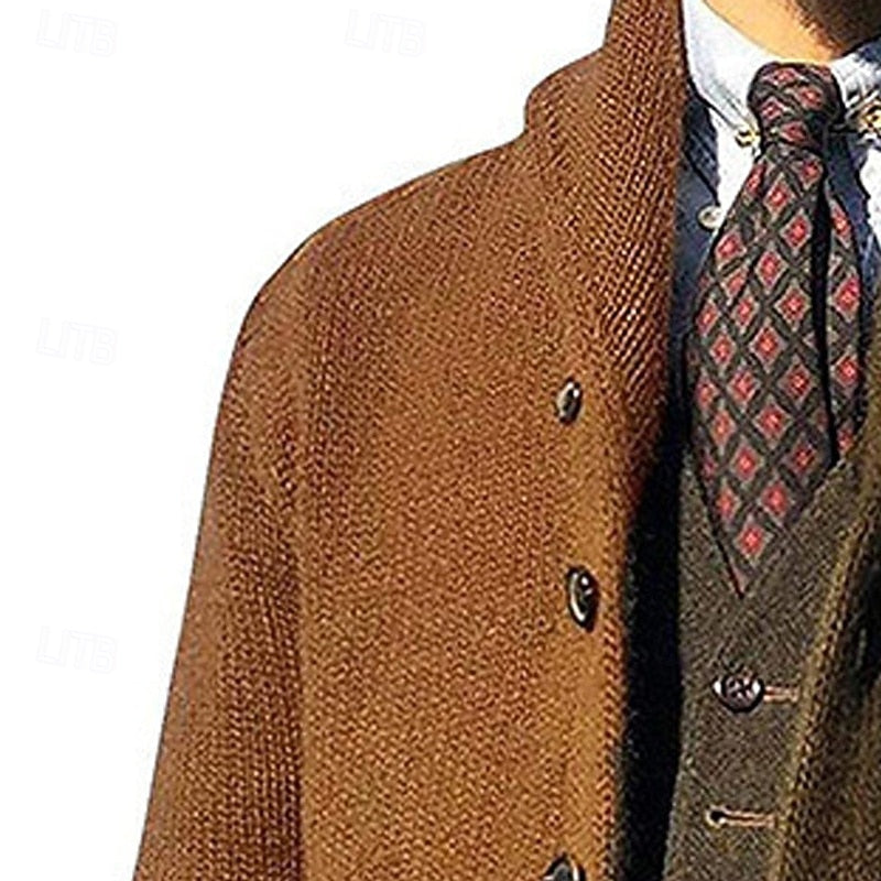 Martín | Cárdigan de cuello chal con bloques de color