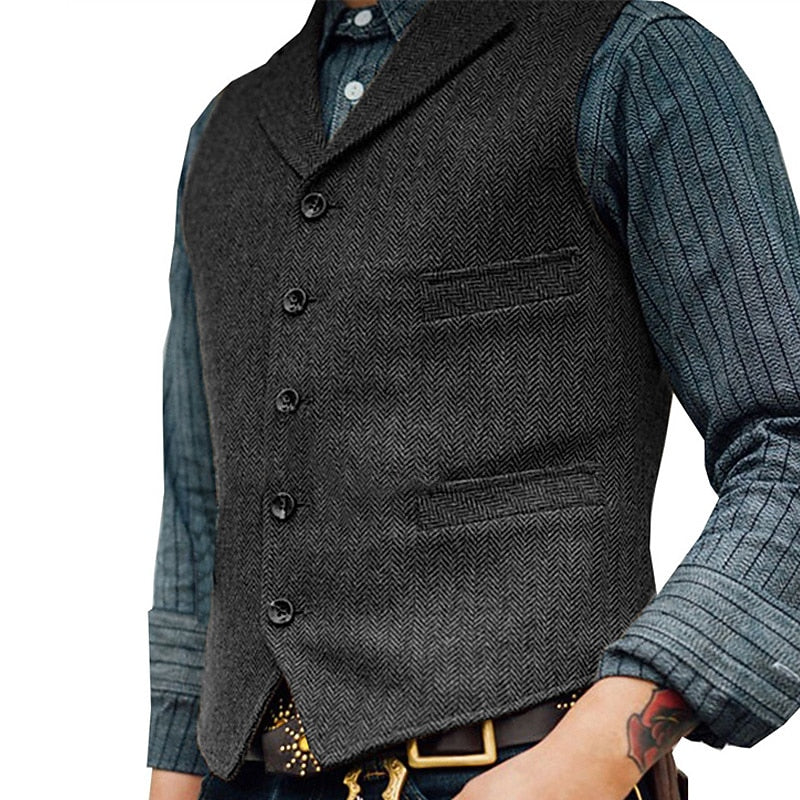 Víctor | Chaleco de vestir espiga para hombre