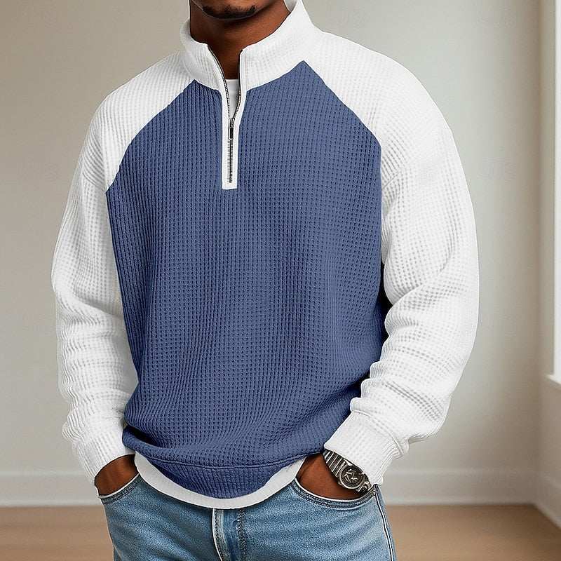 Axel | Sweater con cierre en el cuello texturado