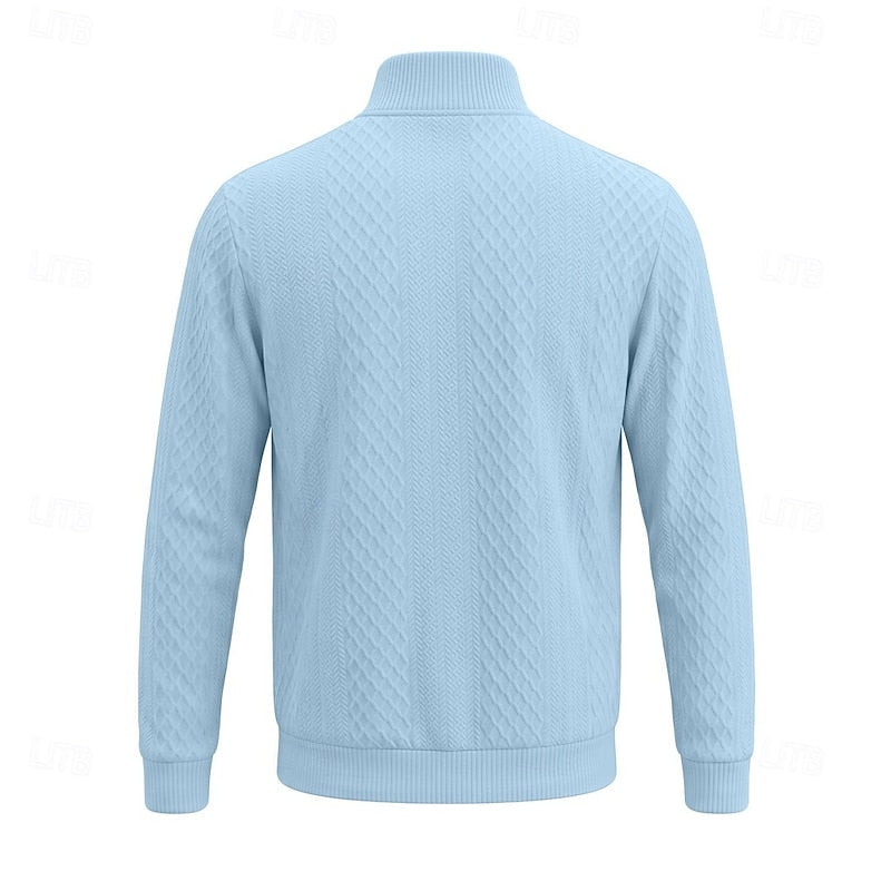 Ezio | Sweater texturado con cierre corto