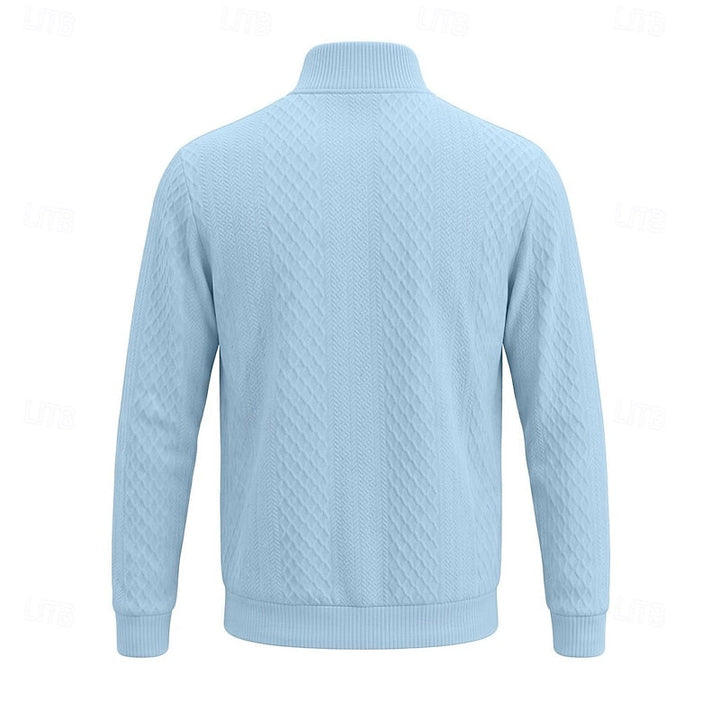 Ezio | Sweater texturado con cierre corto