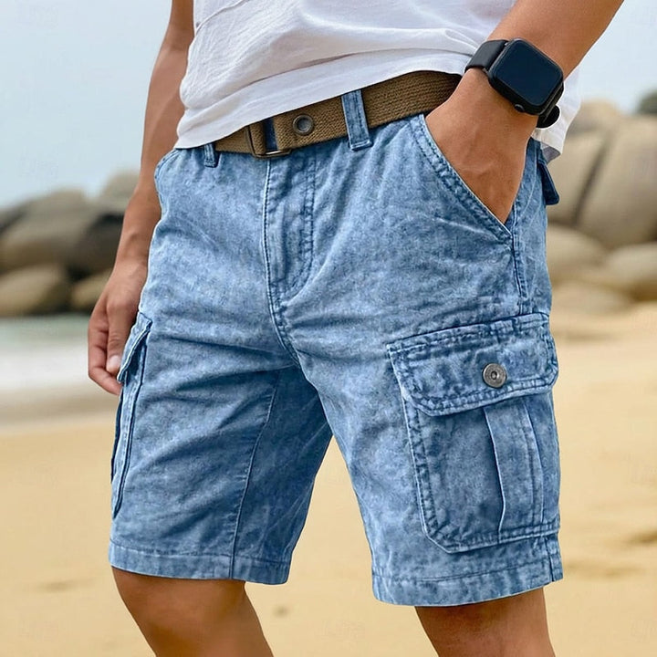 Agustín | Short cargo desgastado