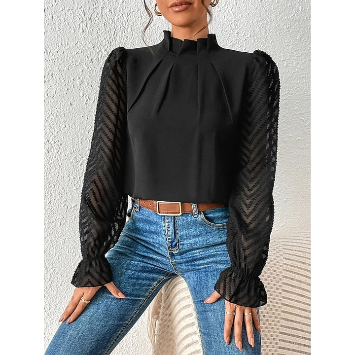 Corina | Blusa elegante de cuello alto