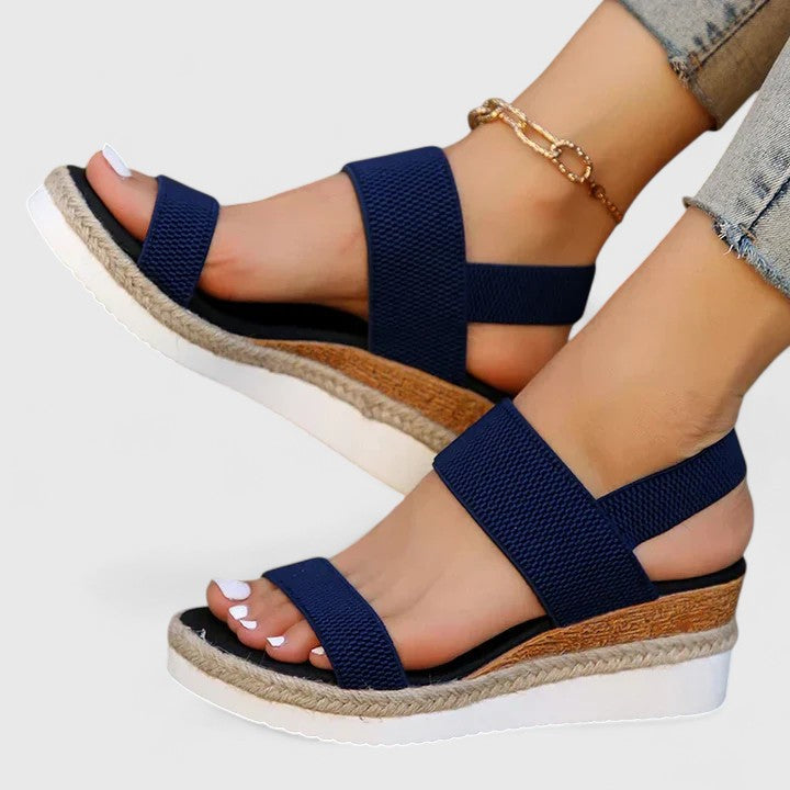 Evelyn | Sandalias con plataforma de yute