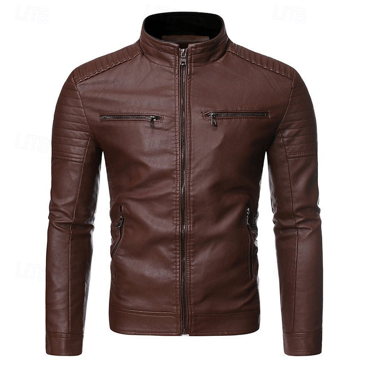 Esteban | Chaqueta biker con cuello alto
