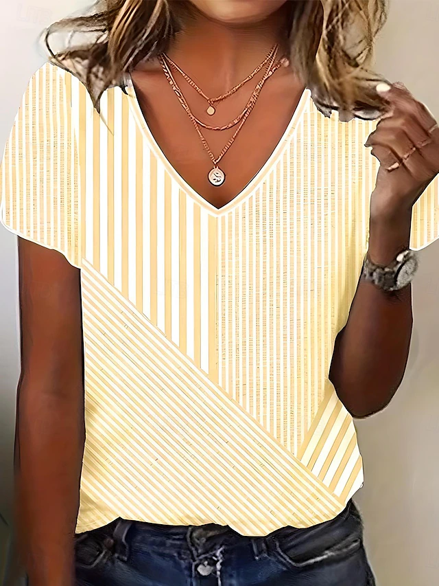 Macarena | Polera de rayas con escote en V