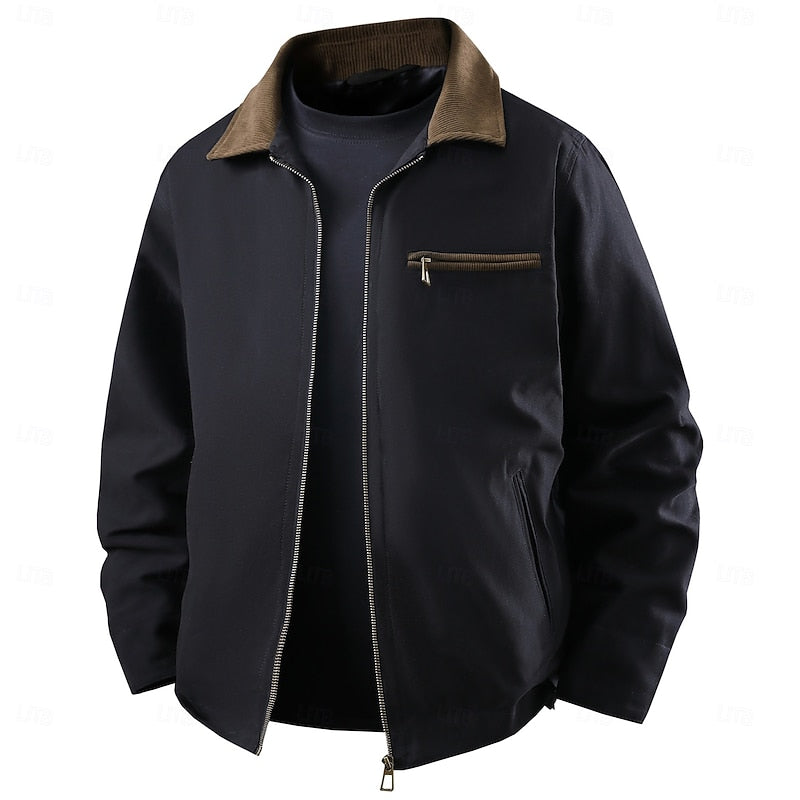 Ayün Kurü | Chaqueta casual con cuello de contraste