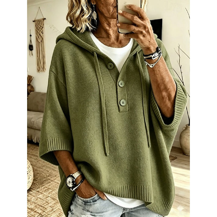Violeta | Sweater tejido con capucha