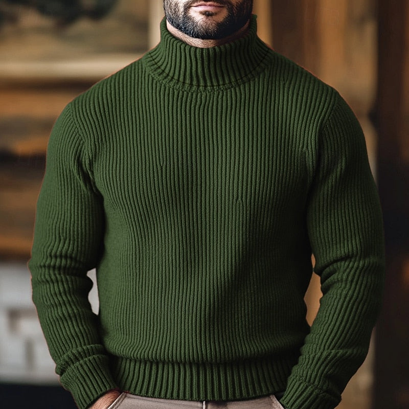 Leandro | Sweater cuello alto acanalado