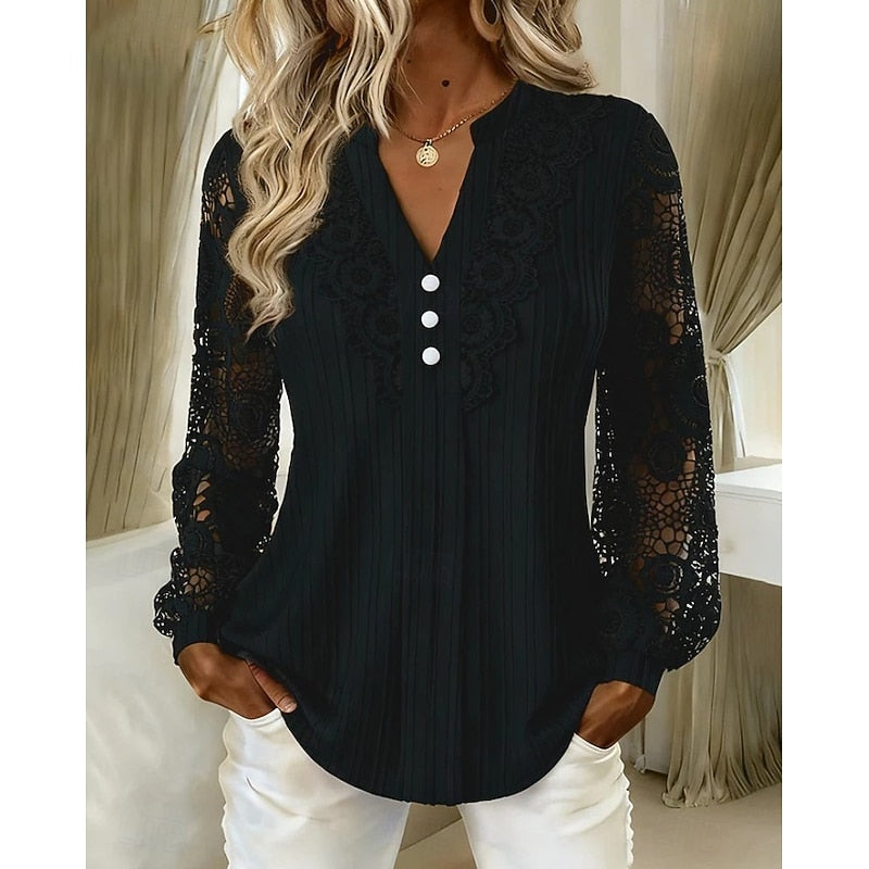 Ismenia | Blusa manga larga con encaje