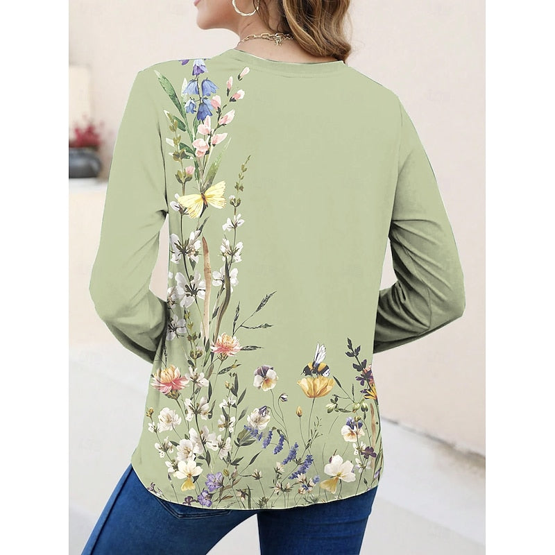 Candelaria | Blusa floral de manga larga