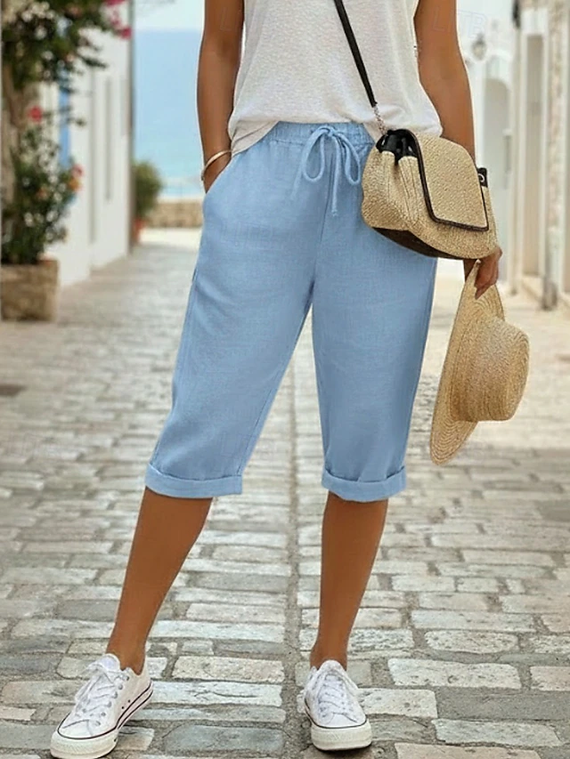 Amaya | Pantalón capri con cordón